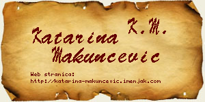 Katarina Makunčević vizit kartica